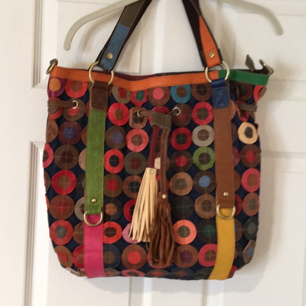 Multi-Colored 100% lambskin leather Bag